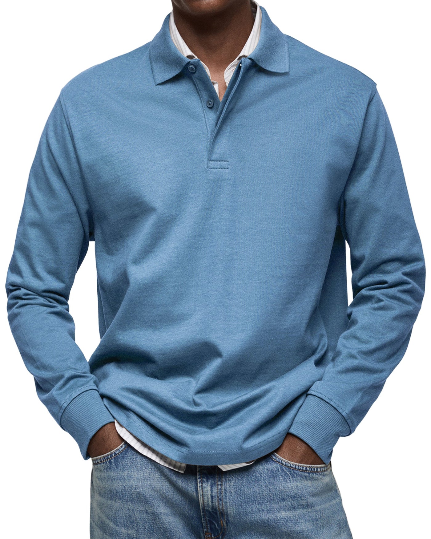 Adrián | Luxury Long Sleeve Polo Shirt