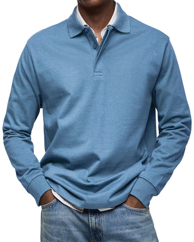 Adrián | Luxury Long Sleeve Polo Shirt