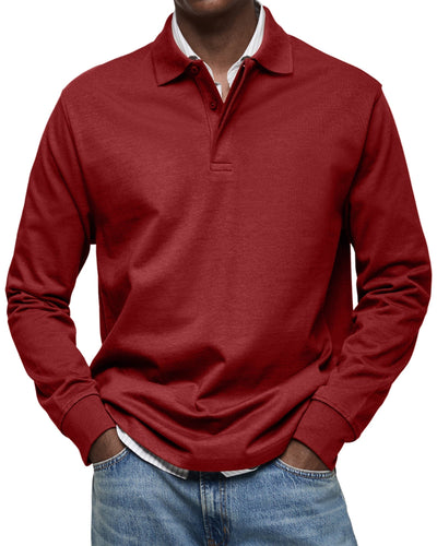 Adrián | Luxury Long Sleeve Polo Shirt