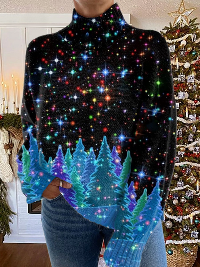 Carla | Christmas Sweater with Star Print