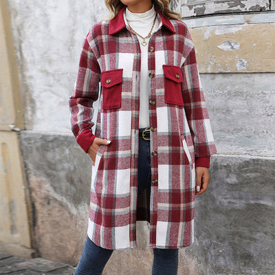 Natasha - Plaid Button-Up Jacket