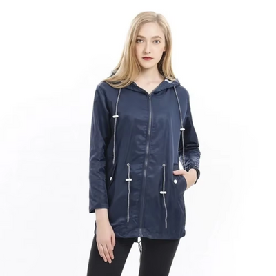 Yvonne - Hooded Raincoat for Women Lightweight and Windproof
