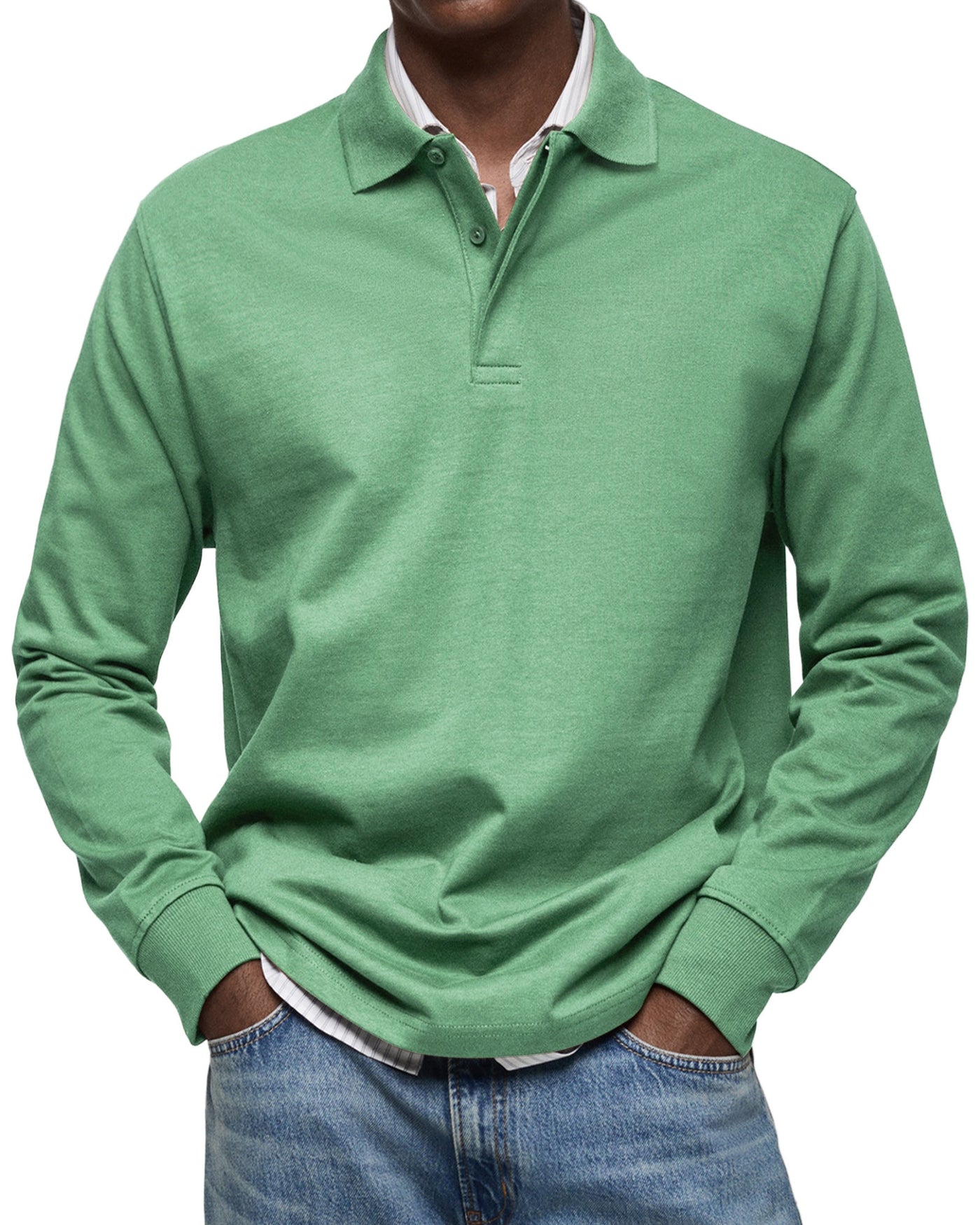 Adrián | Luxury Long Sleeve Polo Shirt