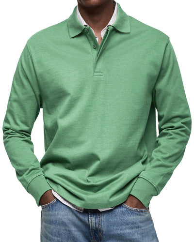 Adrián | Luxury Long Sleeve Polo Shirt