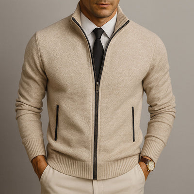 Lucian I Merino Wool Zip Cardigan