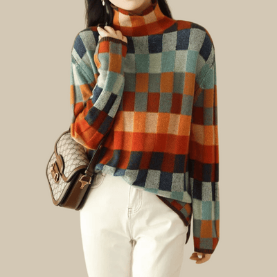 Bethany - Patchwork Turtleneck