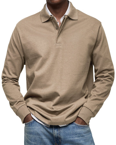Adrián | Luxury Long Sleeve Polo Shirt