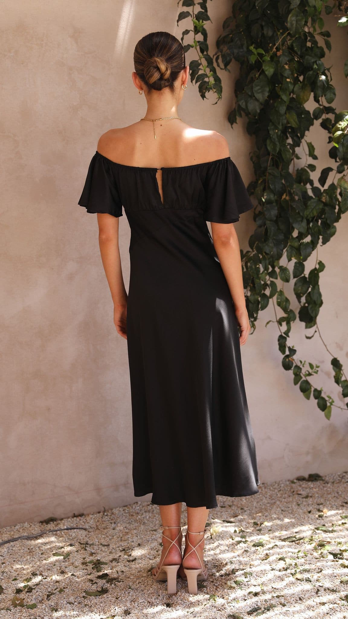 Louisa Midi Dress - Black