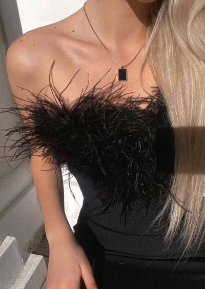 Oriana | Luxurious Feather Dress