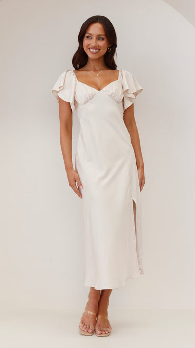 Louisa Midi Dress - Ivory