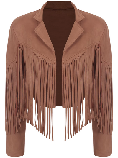 Jessie - Brown Jacket with Fringes
