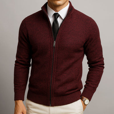 Lucian I Merino Wool Zip Cardigan