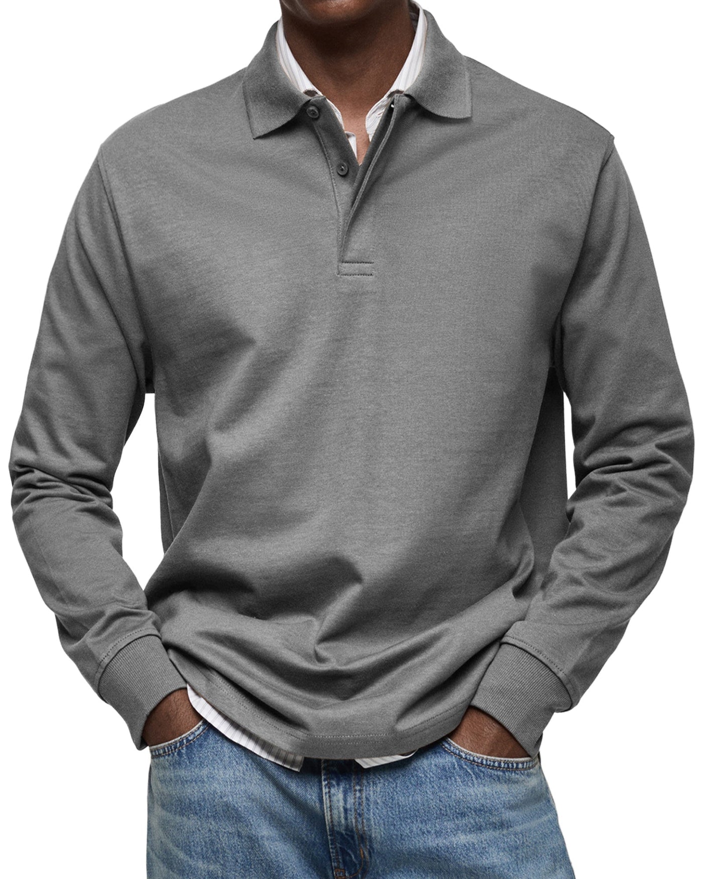 Adrián | Luxury Long Sleeve Polo Shirt