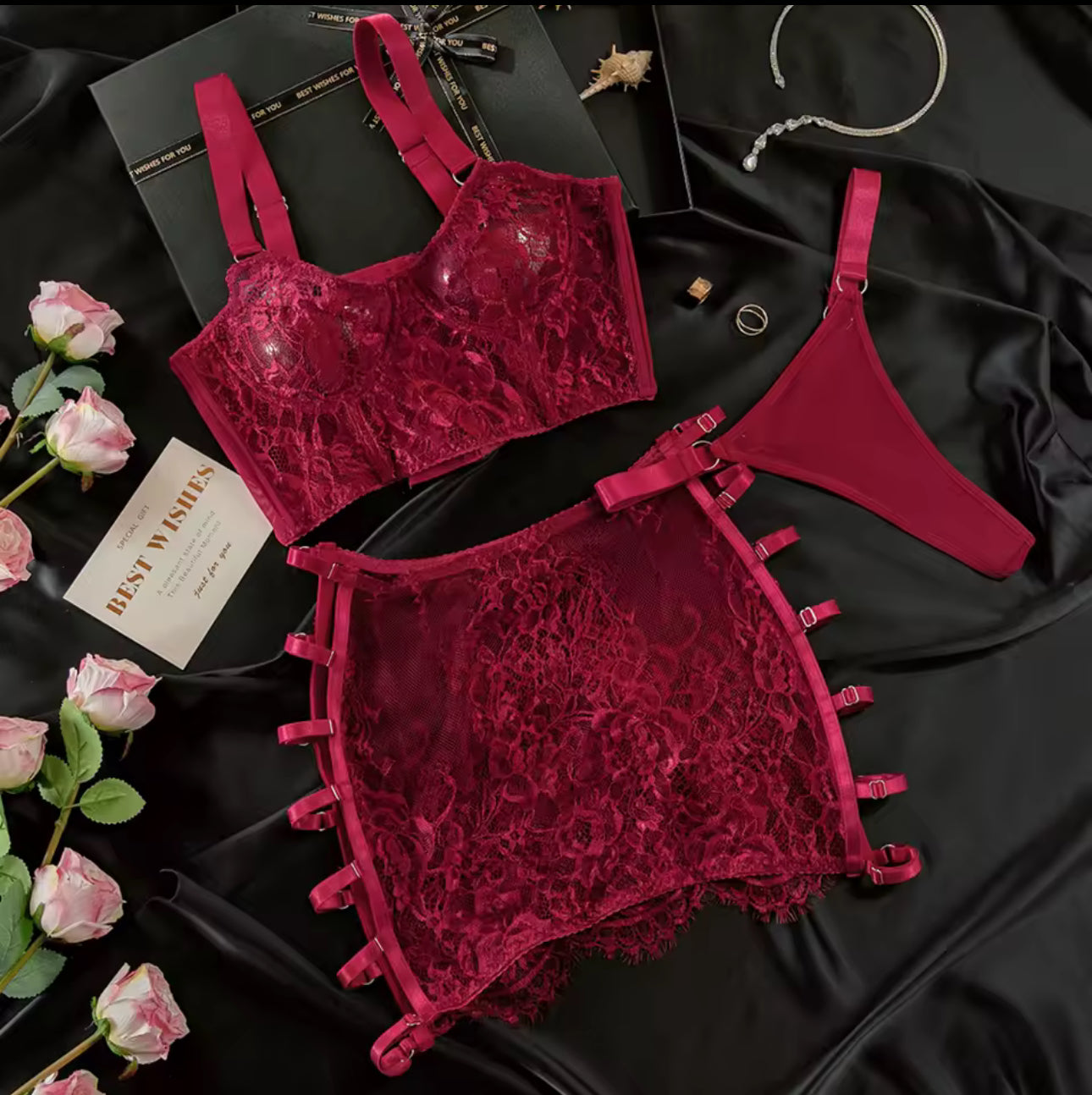Amber™ | Red Desire Lingerie Set