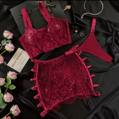 Amber™ | Red Desire Lingerie Set