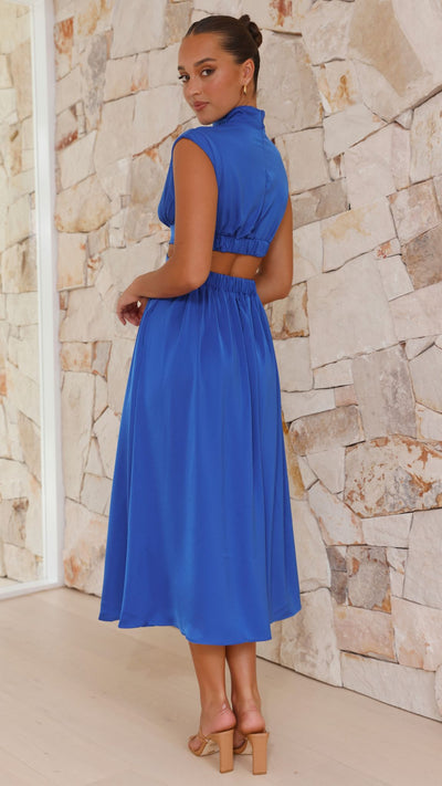 Cindie Midi Dress - Cobalt Blue