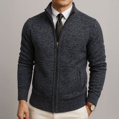 Lucian I Merino Wool Zip Cardigan
