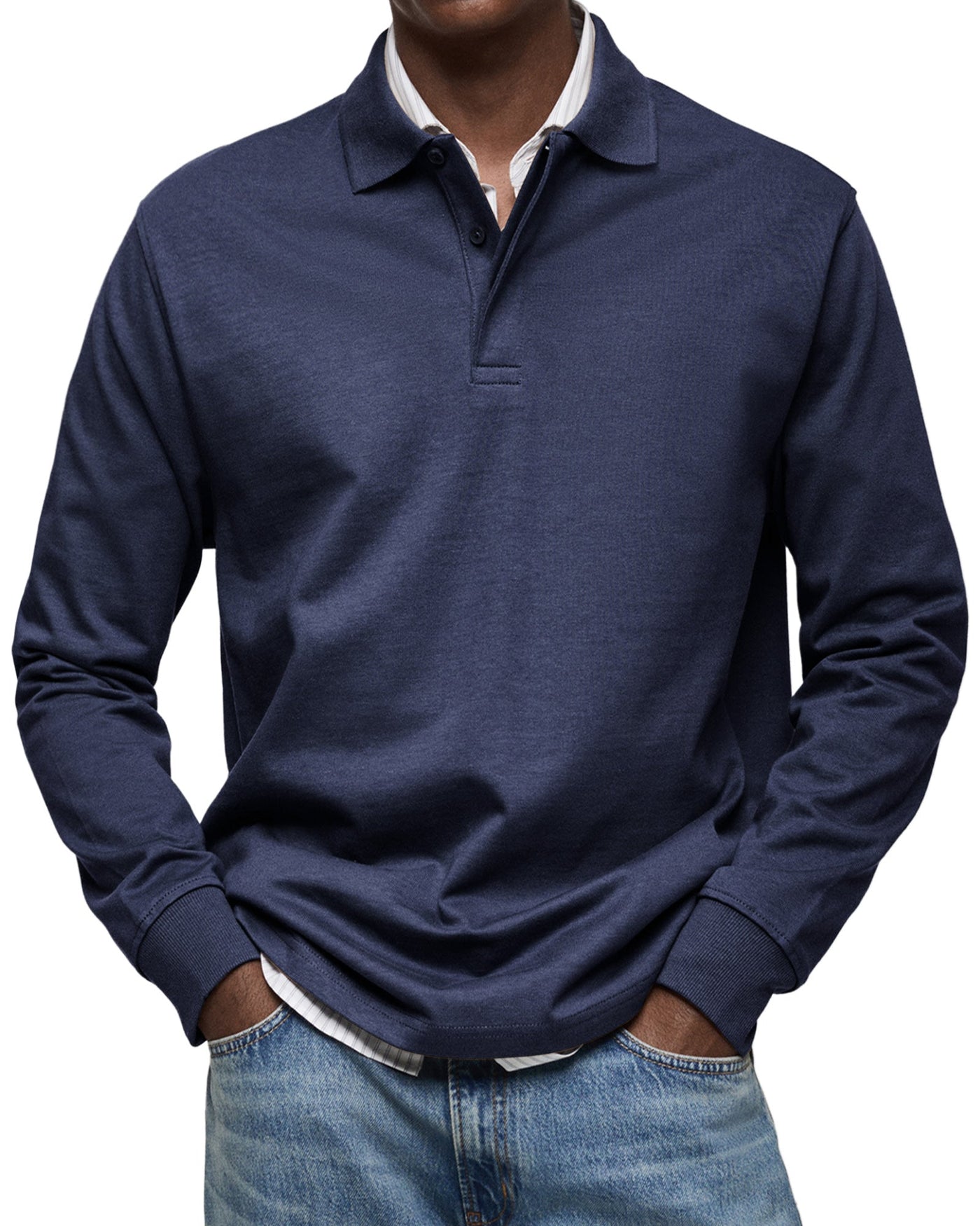 Adrián | Luxury Long Sleeve Polo Shirt