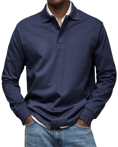 Adrián | Luxury Long Sleeve Polo Shirt