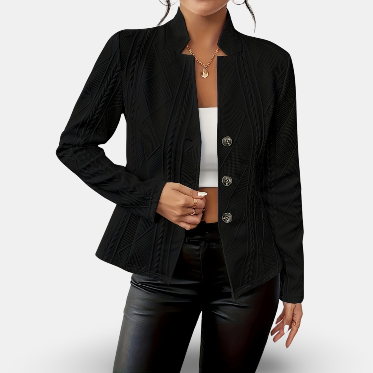 Clara - Buttoned Blazer Jacket