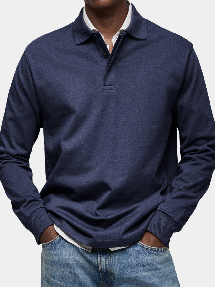 Adrián | Luxury Long Sleeve Polo Shirt
