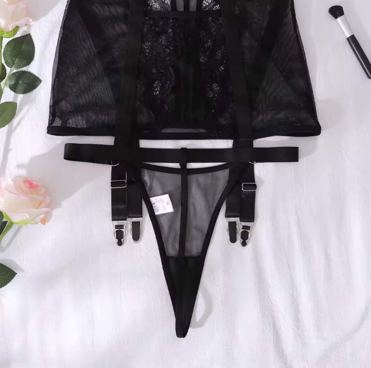 Alessandra™ | Black Satin Nightgown Mirage