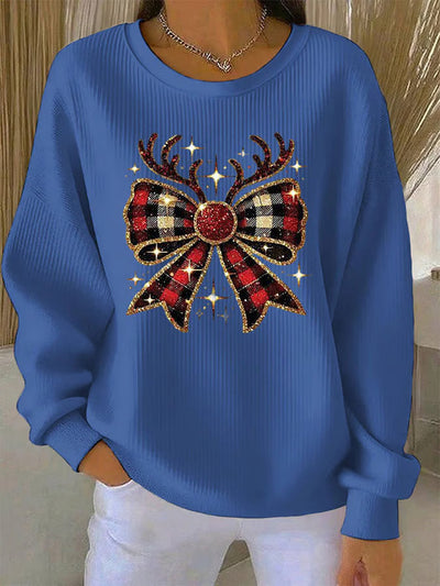 Irene - Christmas Sweater with Bow Motif