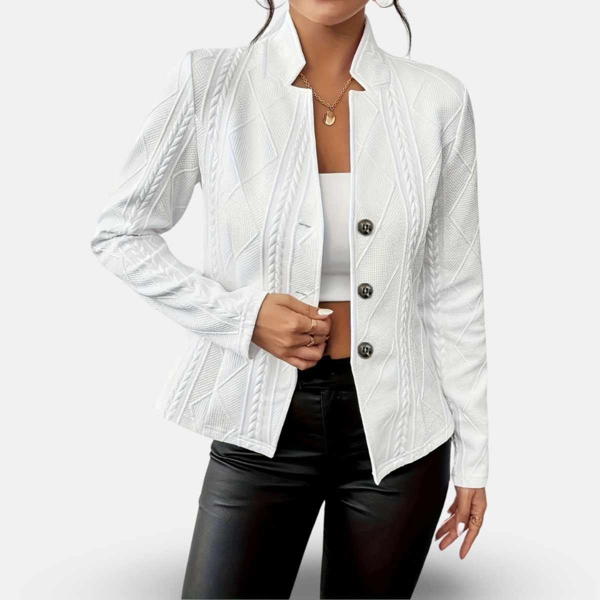 Clara - Buttoned Blazer Jacket