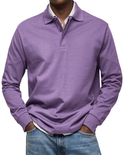 Adrián | Luxury Long Sleeve Polo Shirt