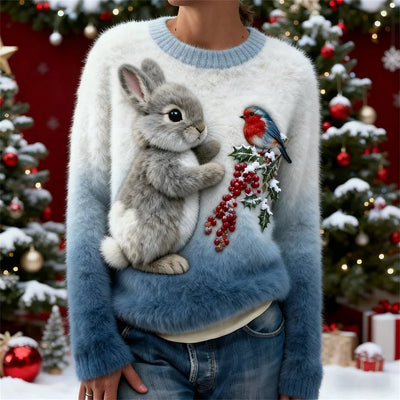 Holly | Holiday Bunny Plush Sweater