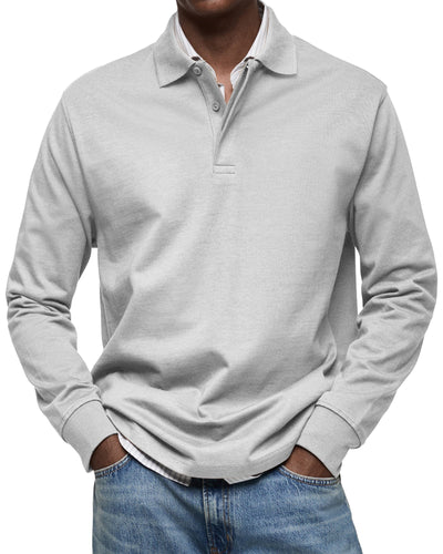 Adrián | Luxury Long Sleeve Polo Shirt