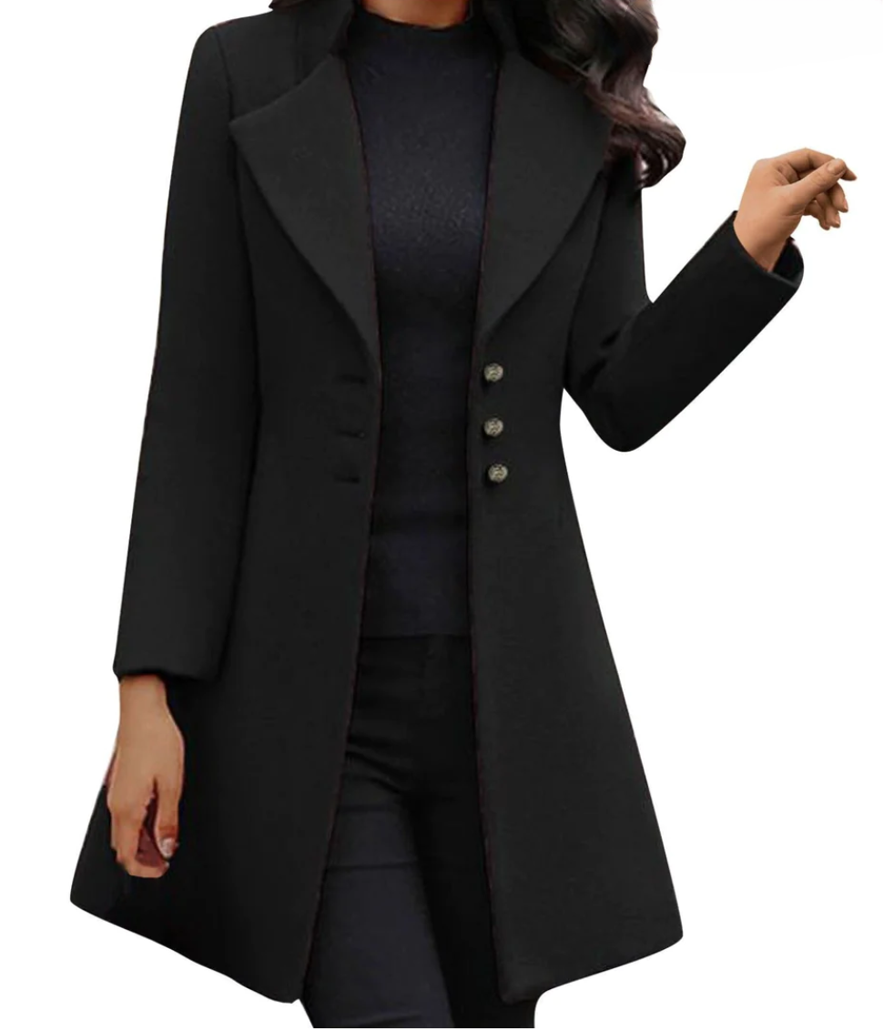 Audrina - Italian Coat with Long Sleeves
