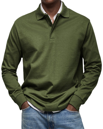 Adrián | Luxury Long Sleeve Polo Shirt