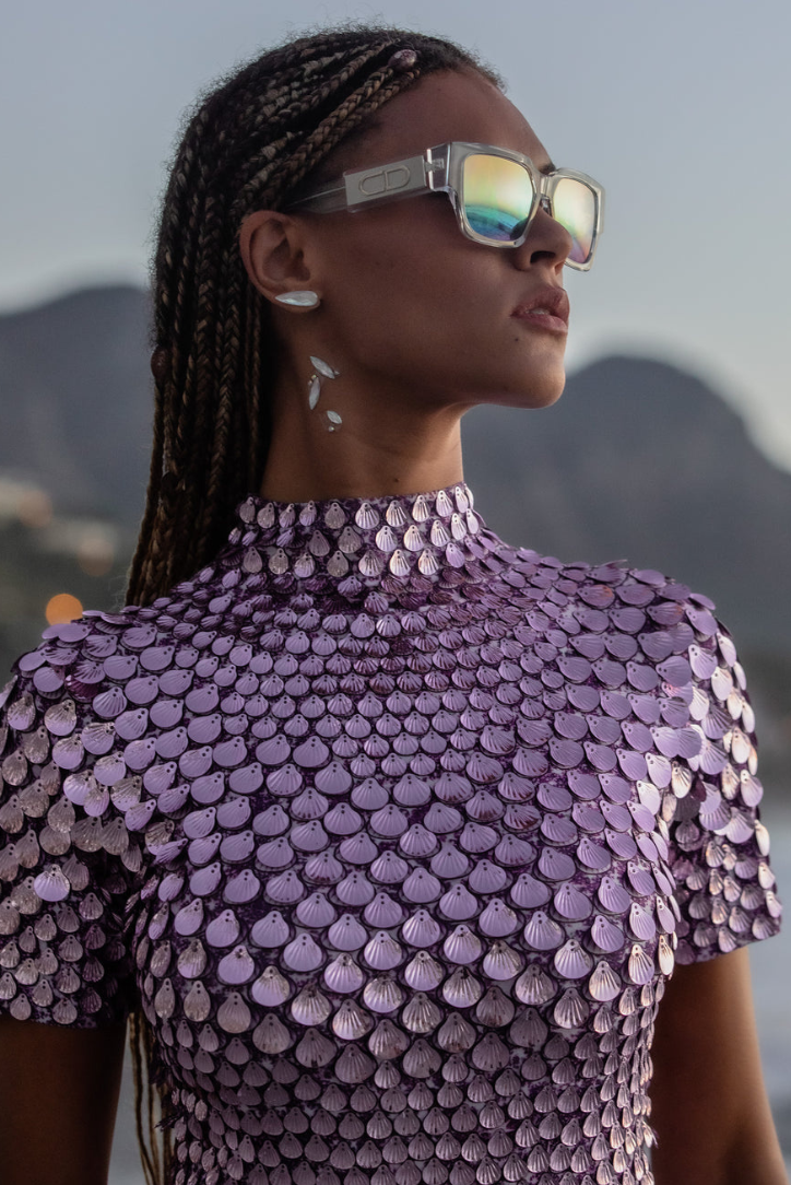 Noreen | High Neck Sequin Dress