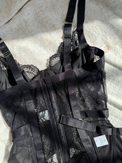 Alessandra™ | Black Satin Nightgown Mirage