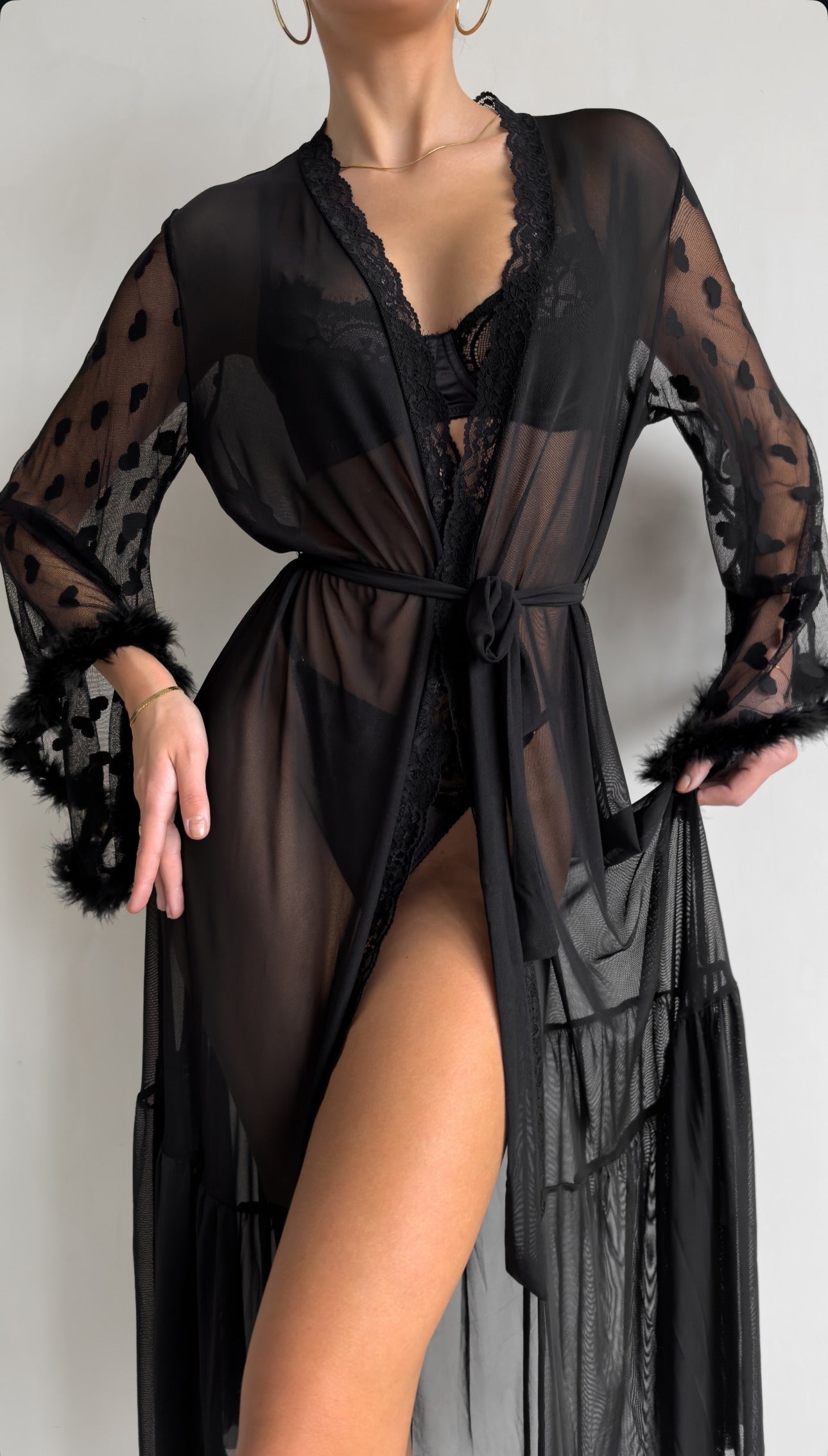 Keira™ | Transparent Lace Kimono