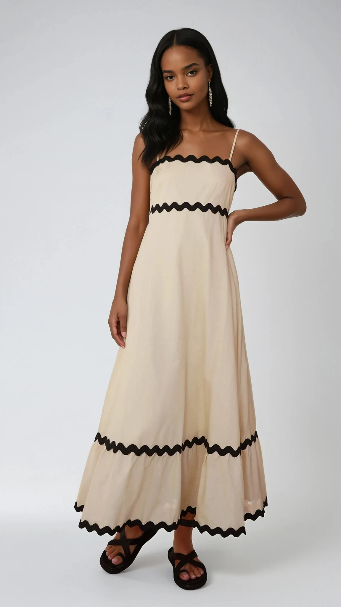 Brodey Midi Dress - Beige