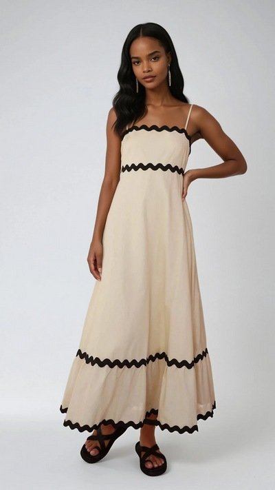 Brodey Midi Dress - Beige