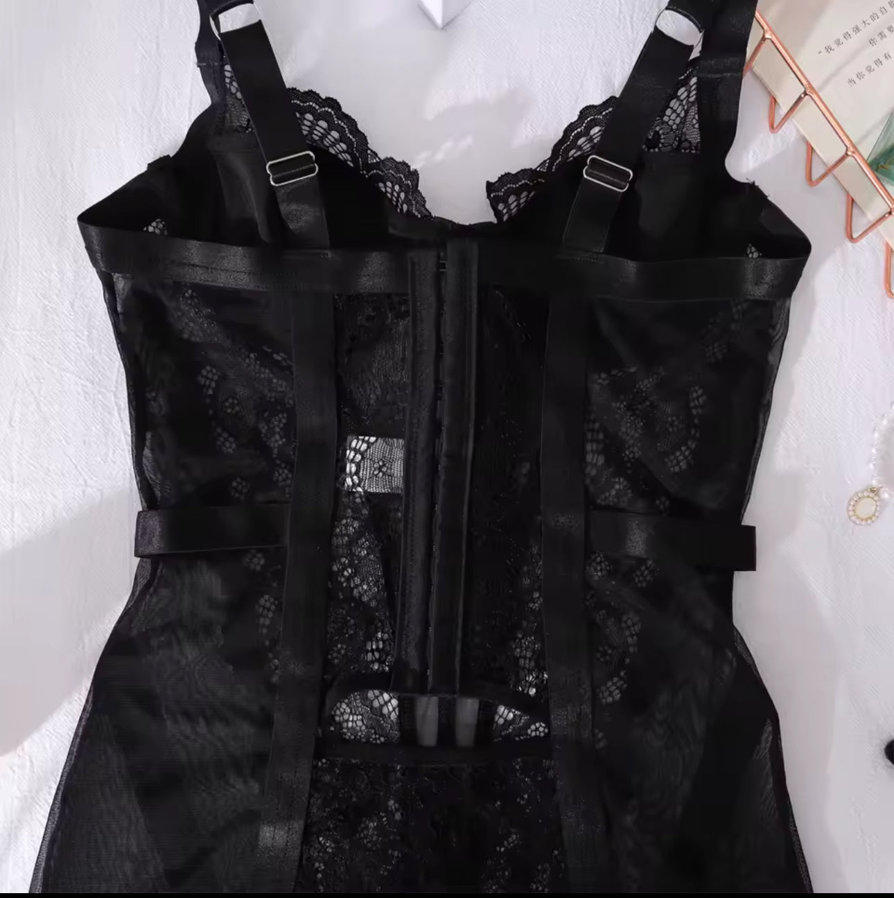 Alessandra™ | Black Satin Nightgown Mirage