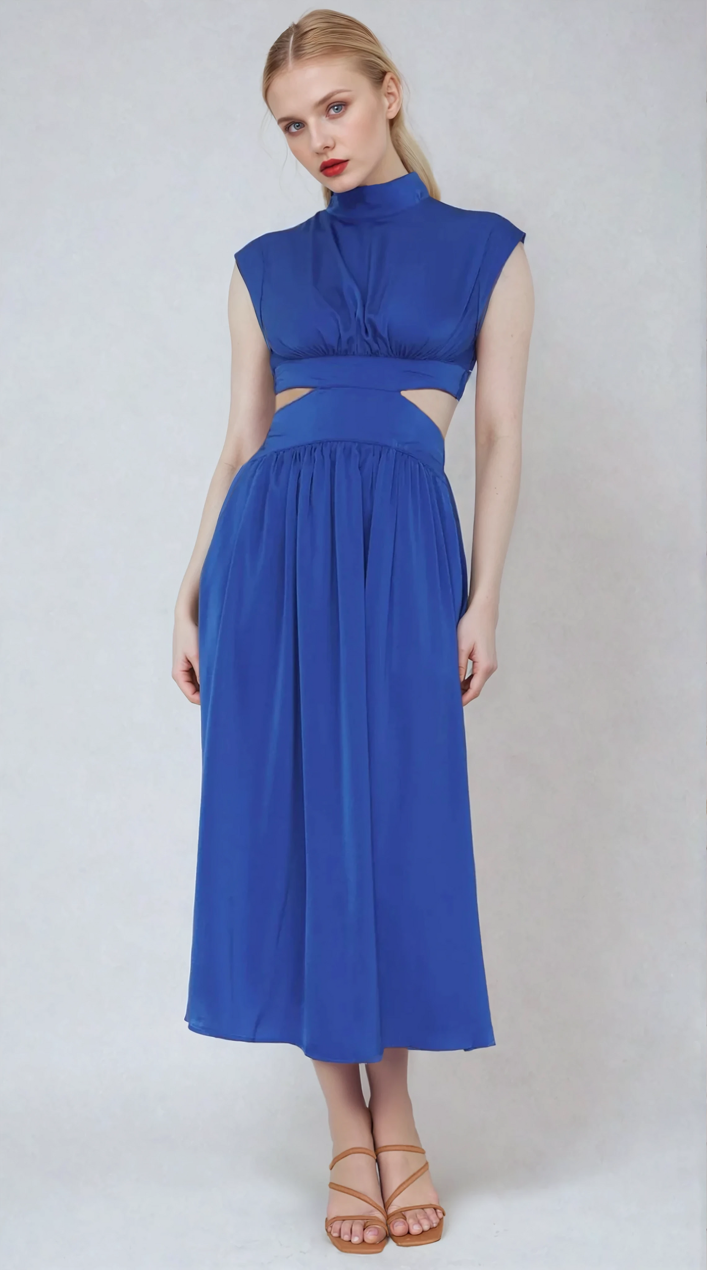 Cindie Midi Dress - Cobalt Blue