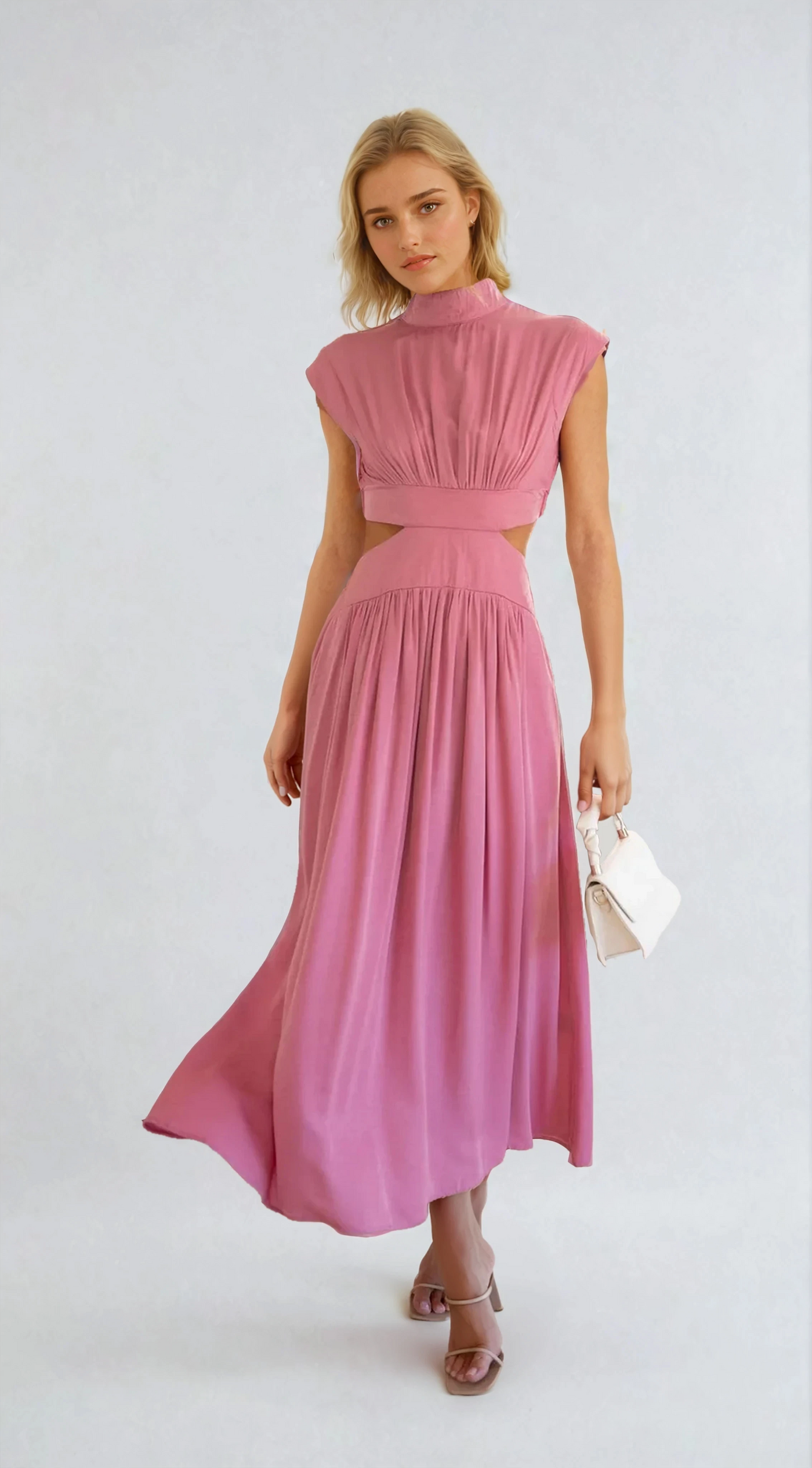 Cindie Midi Dress - Pink