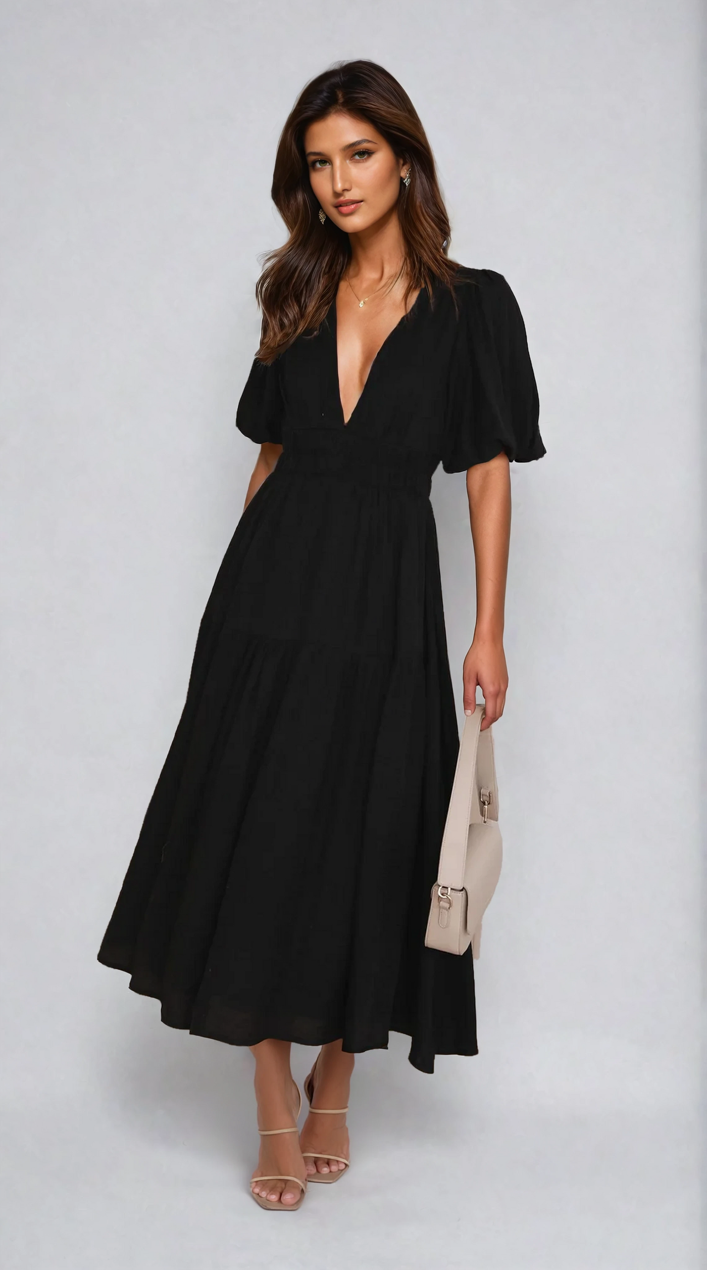 Erin Midi Dress - Black