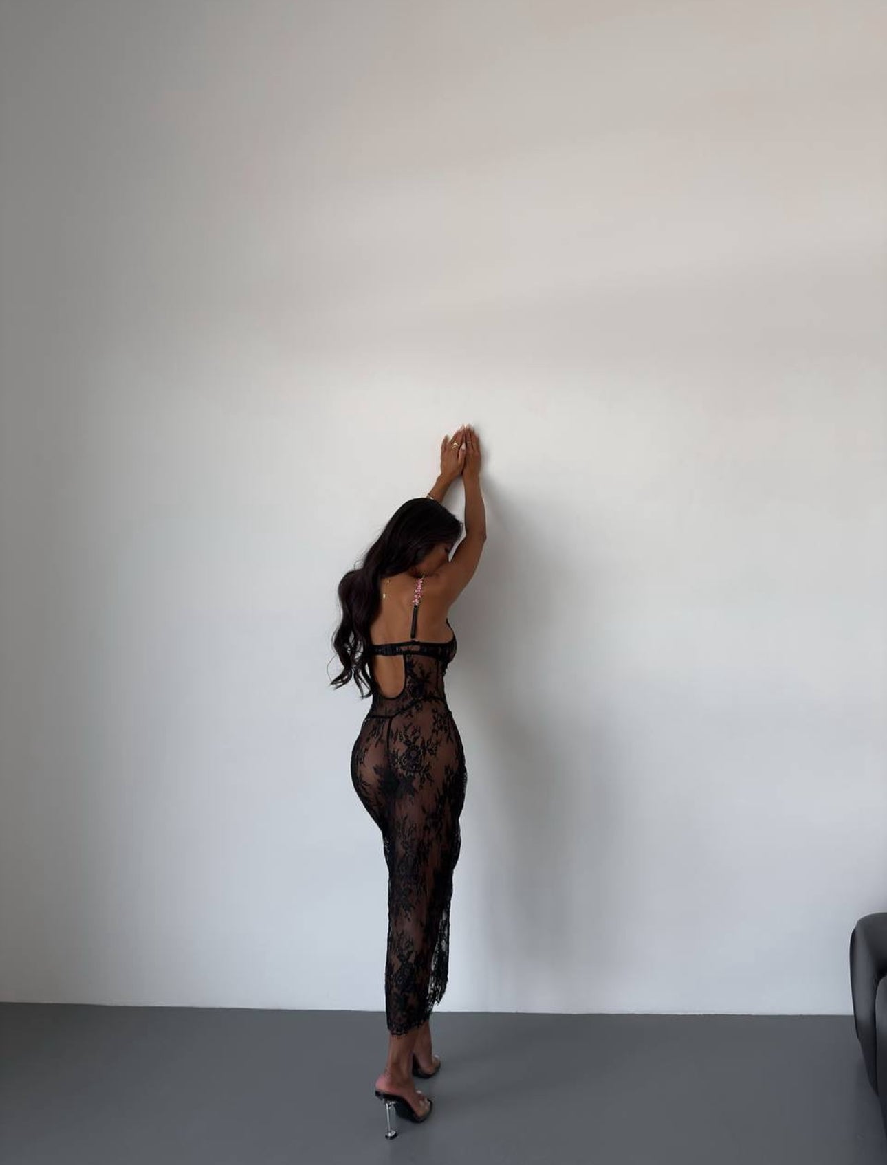 Georgina™ | Sheer Nightgown Petals of Midnight