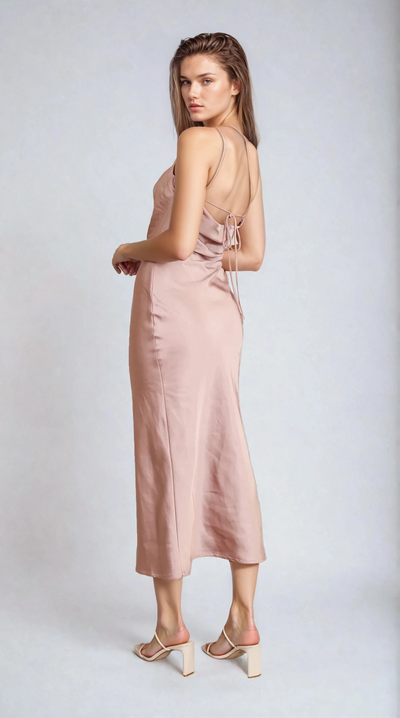 Josephina Midi Dress - Dusty Pink