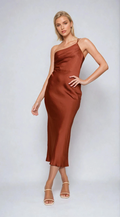Josephina Midi Dress - Rust