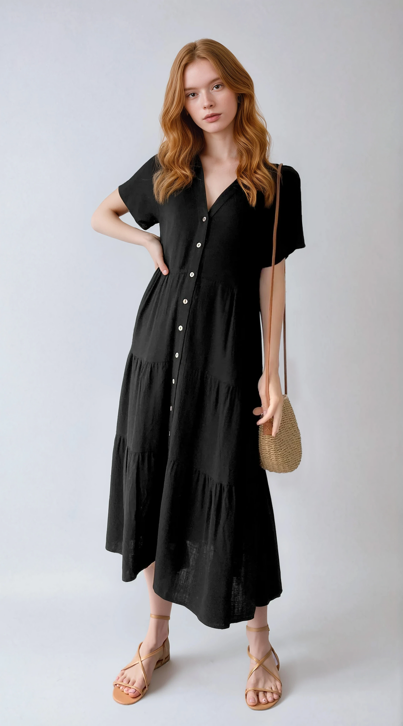 Kimberly Midi Dress - Black