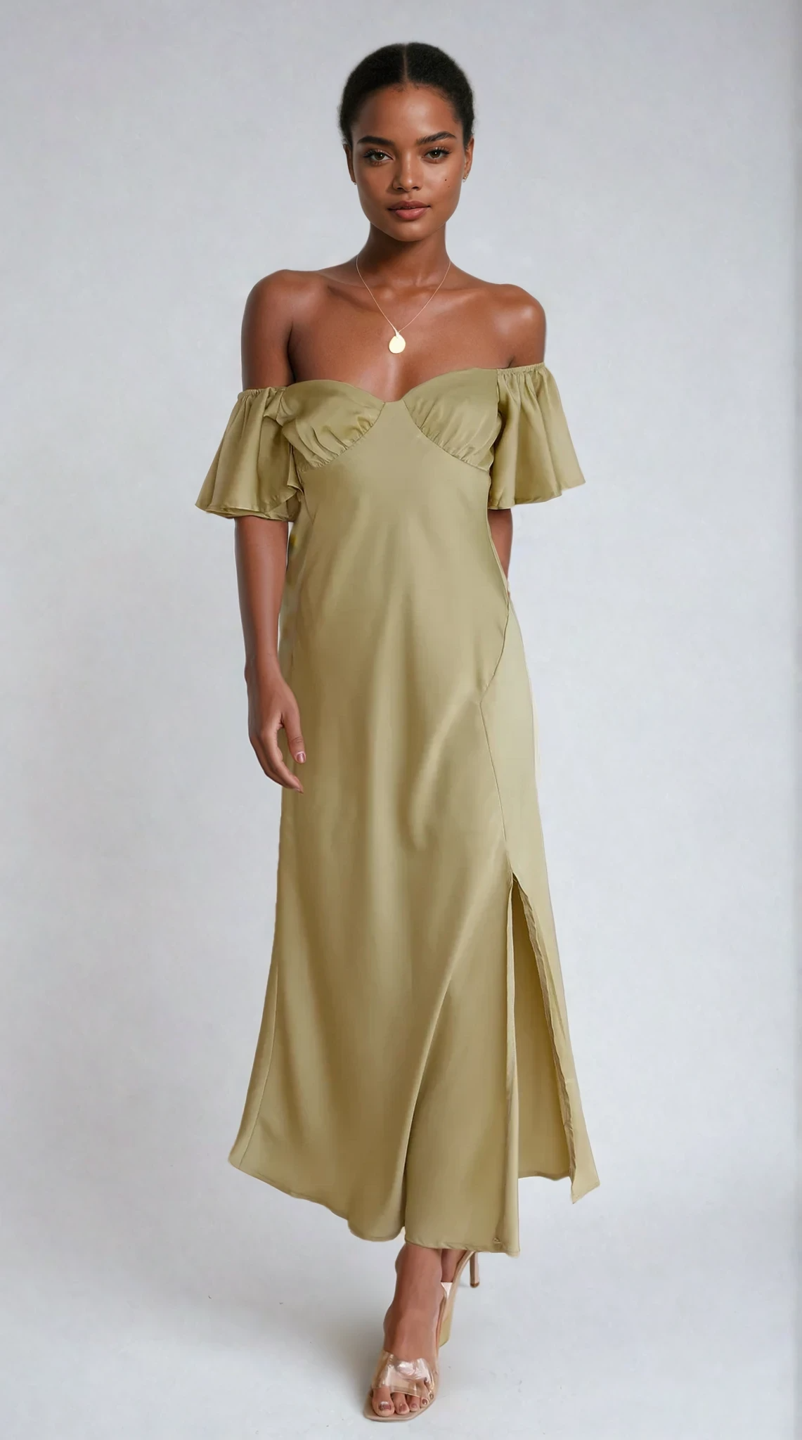 Louisa Midi Dress - Olive