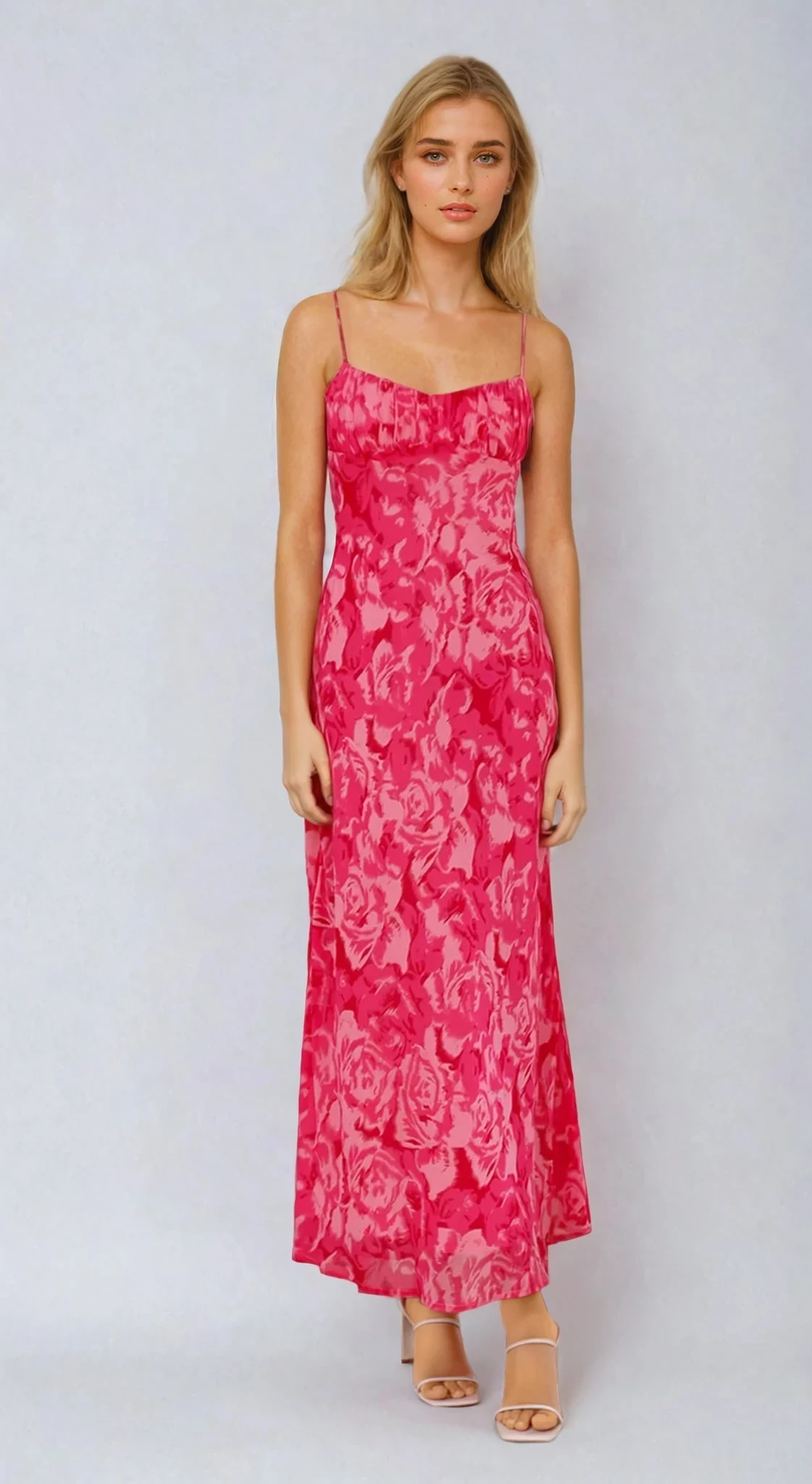 Margie Midi Dress - Pink Floral