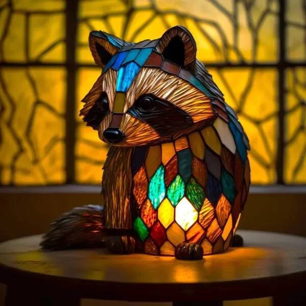 Filou | Magic Hedgehog-Shaped Lamp Made of Colored Glass