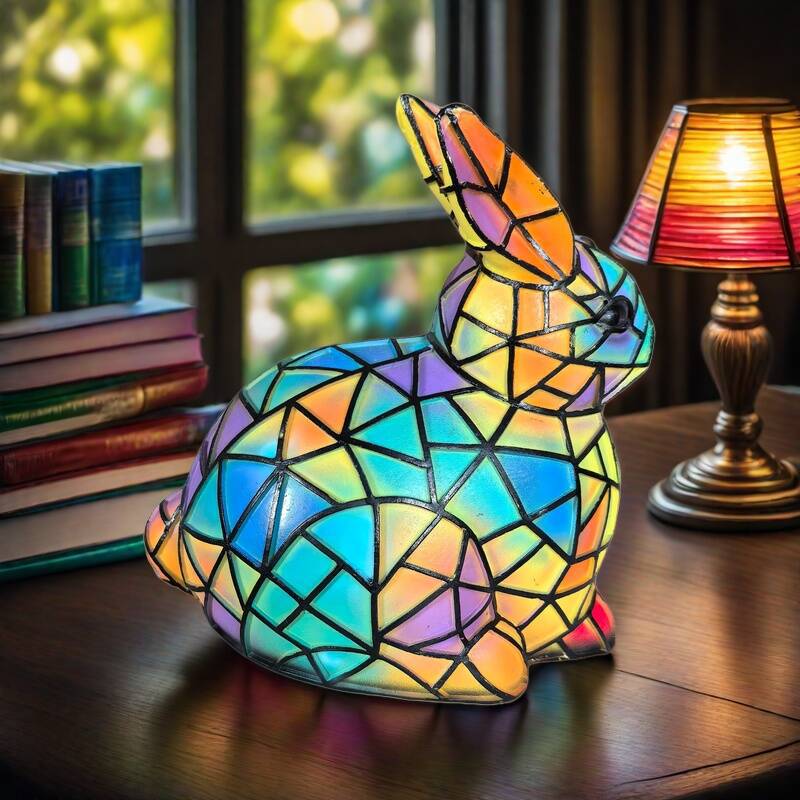 Clochette | Colored Glass Lamp in the Shape of a Rabbit